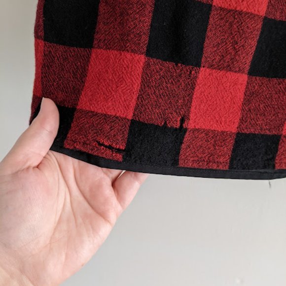 Madewell Black and Red Buffalo Plaid Dress Size XXS - Picture 4 of 11